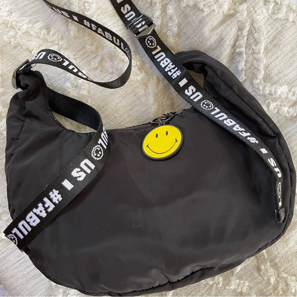 Zara X Smiley Happy Collection Black Crossbody Bag - Picture 7 of 11